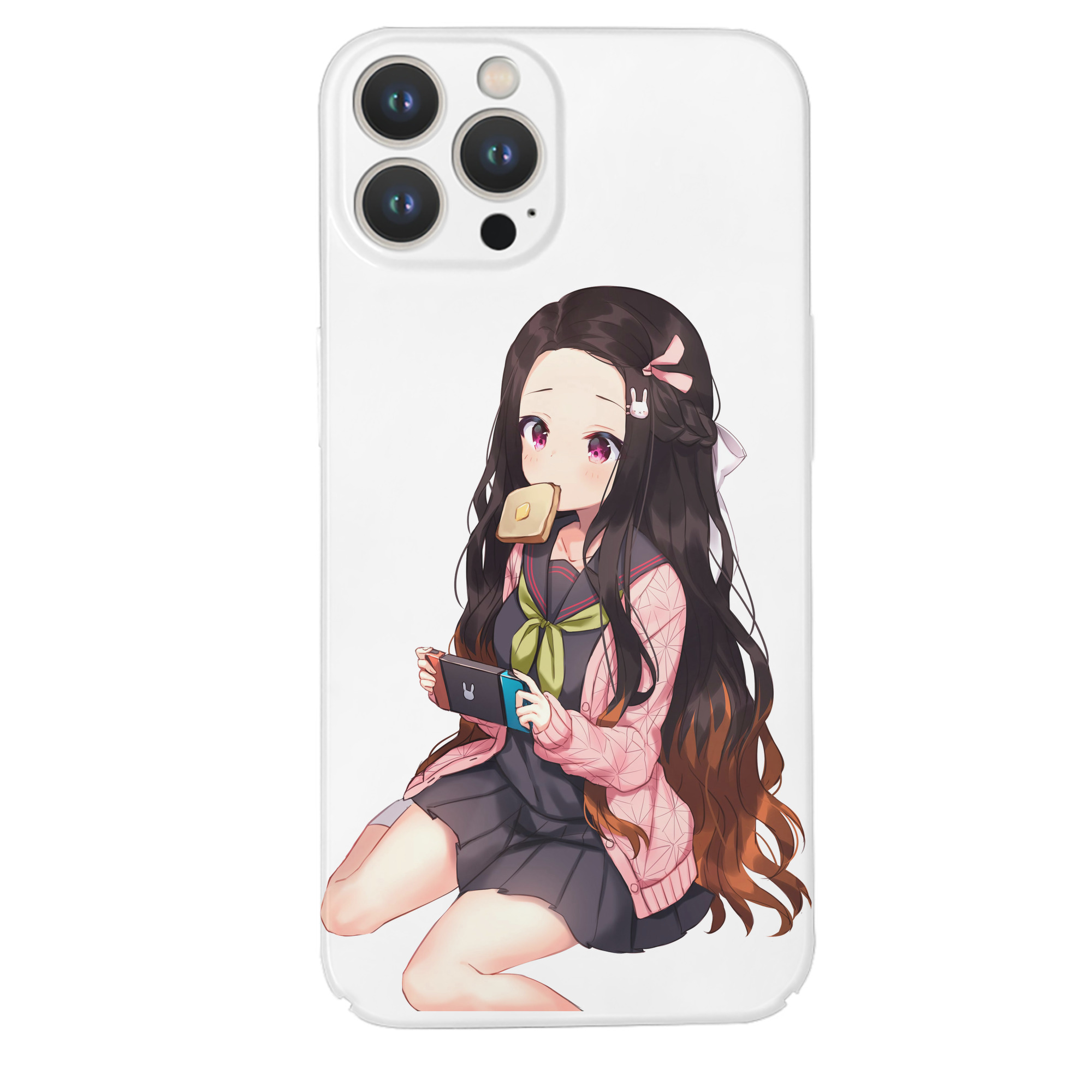 （画像用） 鬼滅の刃（きめつのやいば）竈門 禰󠄀豆子／かまど ねずこ Kamado Nezuko 【iPhone 14シリーズ対応】ハードケース